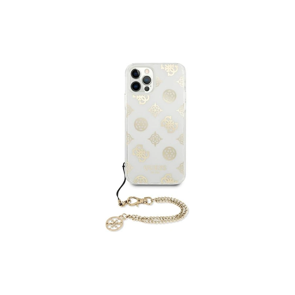 Wholesale Guess GUHCP12MKSPEGO Apple iPhone 12/12 Pro gold hardcase Peony Chain Collection - GUE1074GLD - {ean13} - Hurt