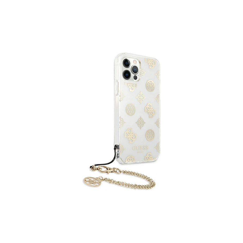 Wholesale Guess GUHCP12MKSPEGO Apple iPhone 12/12 Pro gold hardcase Peony Chain Collection - GUE1074GLD - {ean13} - Hurt