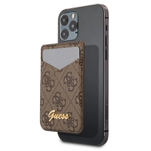Hurtownia GSM - Kapsa na karty Guess Peněženka Slot na karty GUWMS4GTLBR MagSafe 4G hnědá/brown - GUE1081BR - {ean13} - Hurt