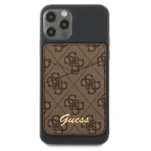 Hurtownia GSM - Kapsa na karty Guess Peněženka Slot na karty GUWMS4GTLBR MagSafe 4G hnědá/brown - GUE1081BR - {ean13} - Hurt
