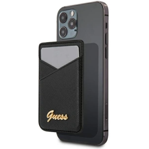Hurtownia GSM - Kapsa na karty Guess Wallet Card Slot GUWMSSASLBK MagSafe Saffiano černá/black - GUE1082BLK - {ean13} - Hurt
