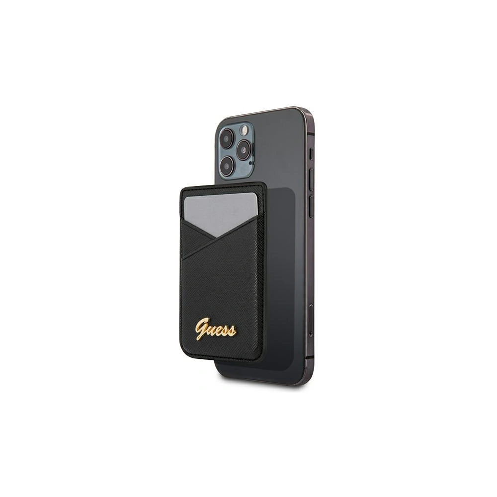 Hurtownia GSM - Kapsa na karty Guess Wallet Card Slot GUWMSSASLBK MagSafe Saffiano černá/black - GUE1082BLK - {ean13} - Hurt
