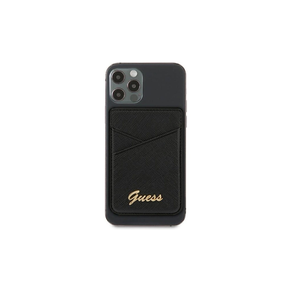 Hurtownia GSM - Kapsa na karty Guess Wallet Card Slot GUWMSSASLBK MagSafe Saffiano černá/black - GUE1082BLK - {ean13} - Hurt
