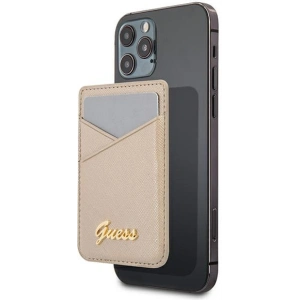 Hurtownia GSM - Kapsa na karty Guess Wallet Card Slot GUWMSSASLGO MagSafe Saffiano zlatý/gold - GUE1083GLD - {ean13} - Hurt