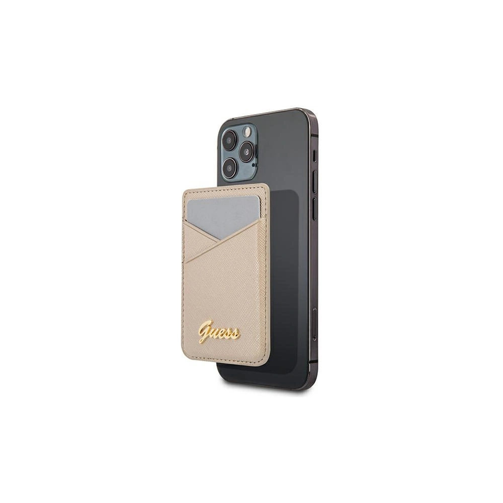 Hurtownia GSM - Kapsa na karty Guess Wallet Card Slot GUWMSSASLGO MagSafe Saffiano zlatý/gold - GUE1083GLD - {ean13} - Hurt