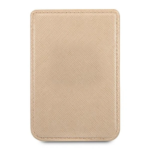 Kieszeń na karty Guess Wallet Card Slot GUWMSSASLGO MagSafe Saffiano złoty/gold