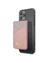 Kieszeń na karty Guess Wallet Card Slot GUWMSSASLPI MagSafe Saffiano różowy/pink