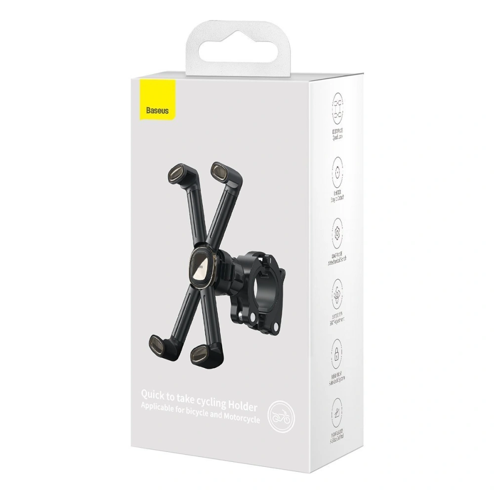 Hurtownia GSM - Uchwyt rowerowy Baseus Quick do telefonów (czarny) - BSU2820BLK - {ean13} - Hurt