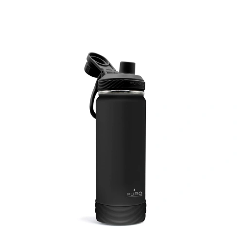 Butelka termiczna ze stali nierdzewnej PURO Outdoor 500 ml (Black)