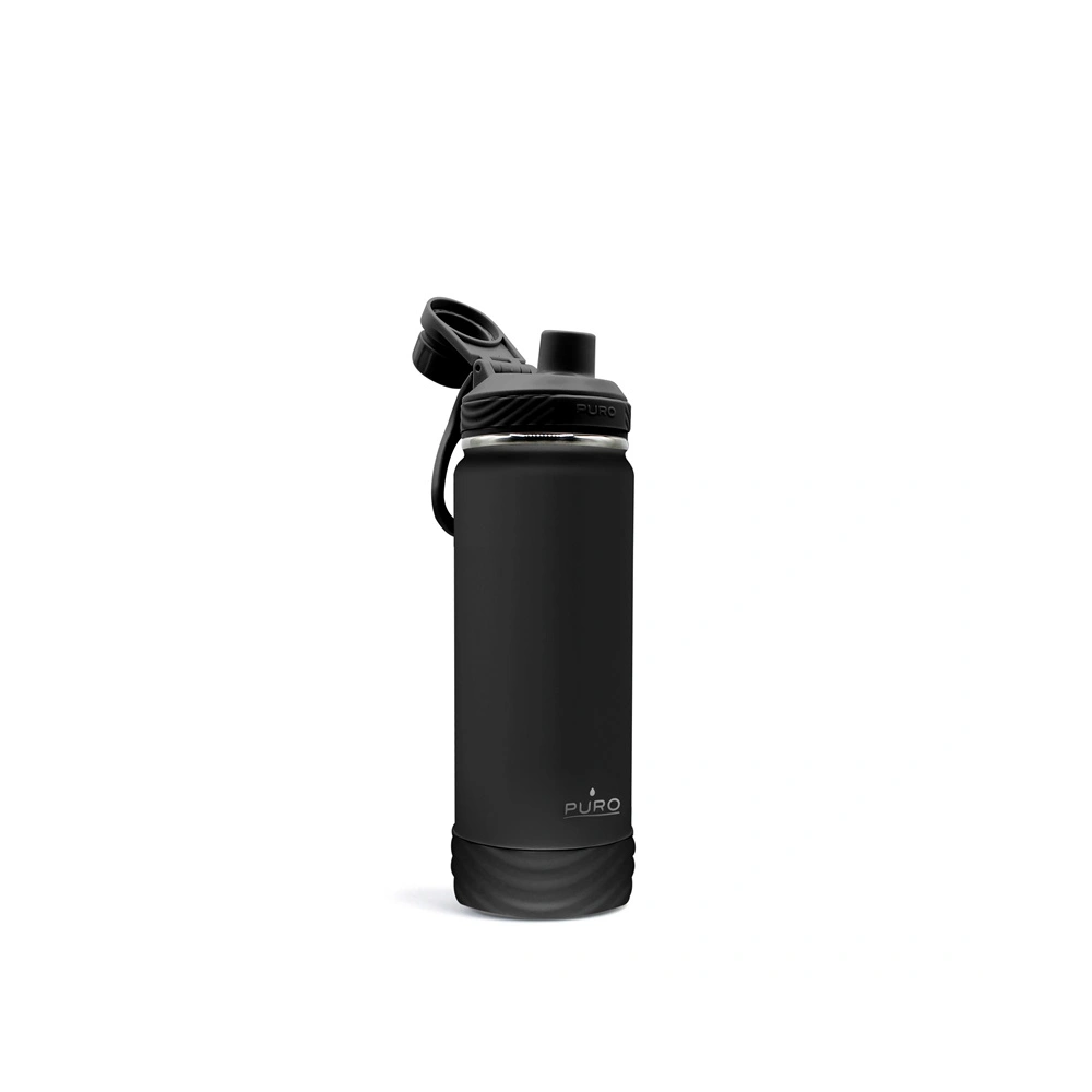 Hurtownia GSM - Butelka termiczna ze stali nierdzewnej PURO Outdoor 500 ml (Black) - PUR437BLK - {ean13} - Hurt