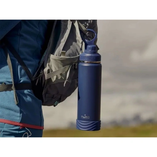 Butelka termiczna ze stali nierdzewnej PURO Outdoor 750 ml (Black)