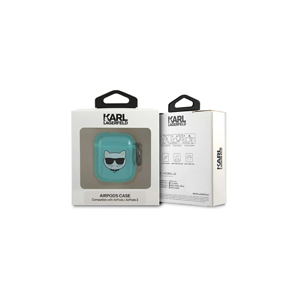 Hurtownia GSM - Etui Karl Lagerfeld KLA2UCHFL Apple AirPods kryt modrý/blue Choupette - KLD562BLU - {ean13} - Hurt