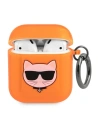 Etui Karl Lagerfeld KLA2UCHFO Apple AirPods kryt oranžový/orange Choupette