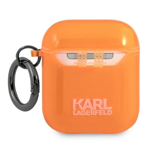 Etui Karl Lagerfeld KLA2UCHFO Apple AirPods cover pomarańczowy/orange Choupette