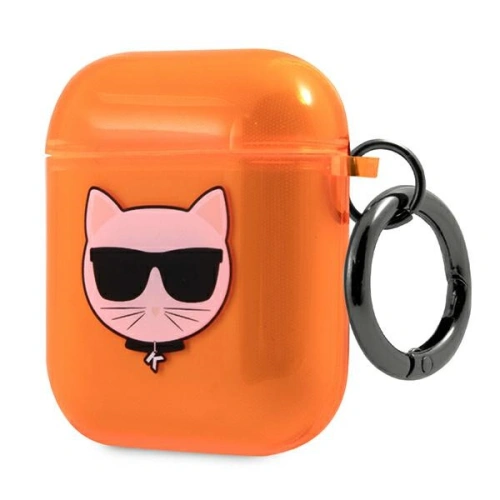 Etui Karl Lagerfeld KLA2UCHFO Apple AirPods cover pomarańczowy/orange Choupette
