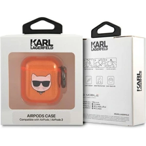 Hurtownia GSM - Etui Karl Lagerfeld KLA2UCHFO Apple AirPods kryt oranžový/orange Choupette - KLD563ORG - {ean13} - Hurt