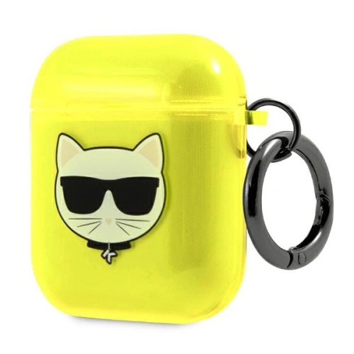 Etui Karl Lagerfeld KLA2UCHFY Apple AirPods cover żółty/yellow Choupette