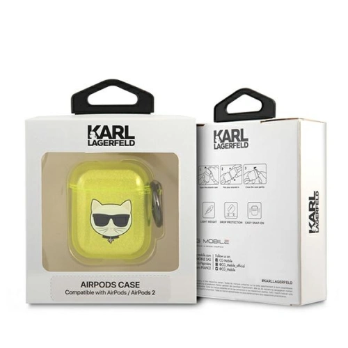 Etui Karl Lagerfeld KLA2UCHFY Apple AirPods cover żółty/yellow Choupette