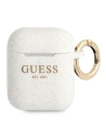 Etui Guess GUA2SGGEH Apple AirPods kryt bílý/white silikonové glitter