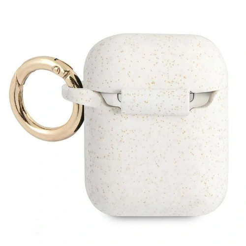 Etui Guess GUA2SGGEH Apple AirPods cover biały/white Silicone Glitter