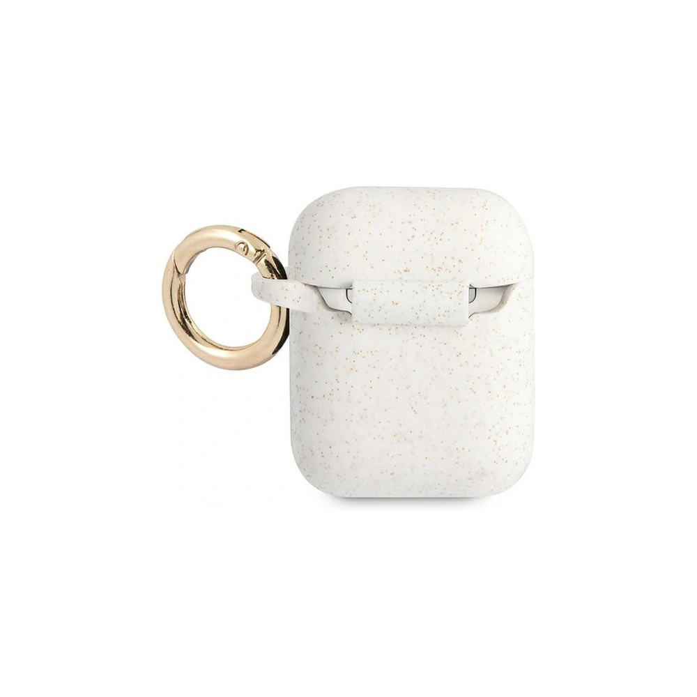 Wholesale Guess GUA2SGGEH Apple AirPods cover white Silicone Glitter - GUE1086WHT - {ean13} - Hurt