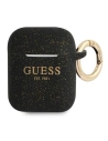 Etui Guess GUA2SGGEK Apple AirPods cover czarny/black Silicone Glitter