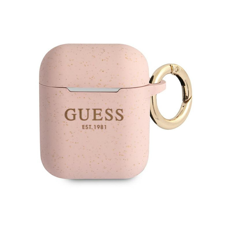 Guess Distributor - 3666339010201 - GUE1088PNK - Guess GUA2SGGEP Apple AirPods cover pink Silicone Glitter - B2B homescreen