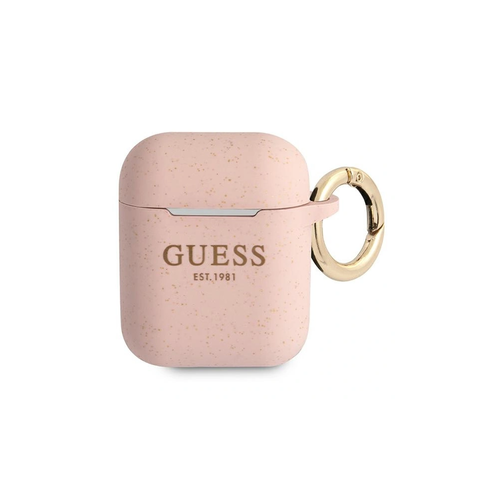 Hurtownia GSM - Etui Guess GUA2SGGEP Apple AirPods cover różowy/pink Silicone Glitter - GUE1088PNK - {ean13} - Hurt