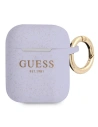 Etui Guess GUA2SGGEU Apple AirPods cover purpurowy/purple Silicone Glitter