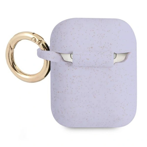 Etui Guess GUA2SGGEU Apple AirPods cover purpurowy/purple Silicone Glitter
