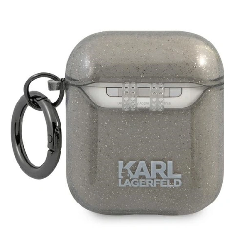 Etui Karl Lagerfeld KLA2UCHGK Apple AirPods cover czarny/black Glitter Choupette