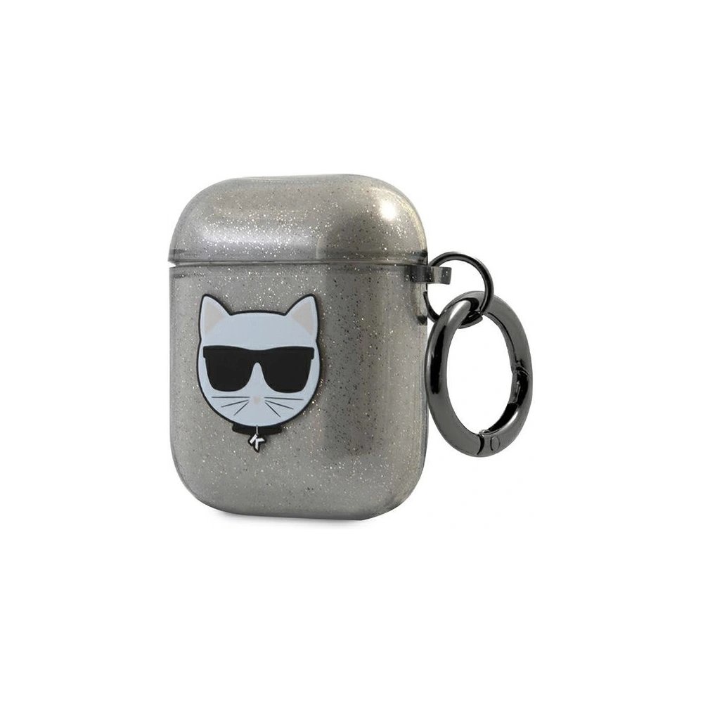 Wholesale Karl Lagerfeld KLA2UCHGK Apple AirPods cover black Glitter Choupette - KLD567BLK - {ean13} - Hurt