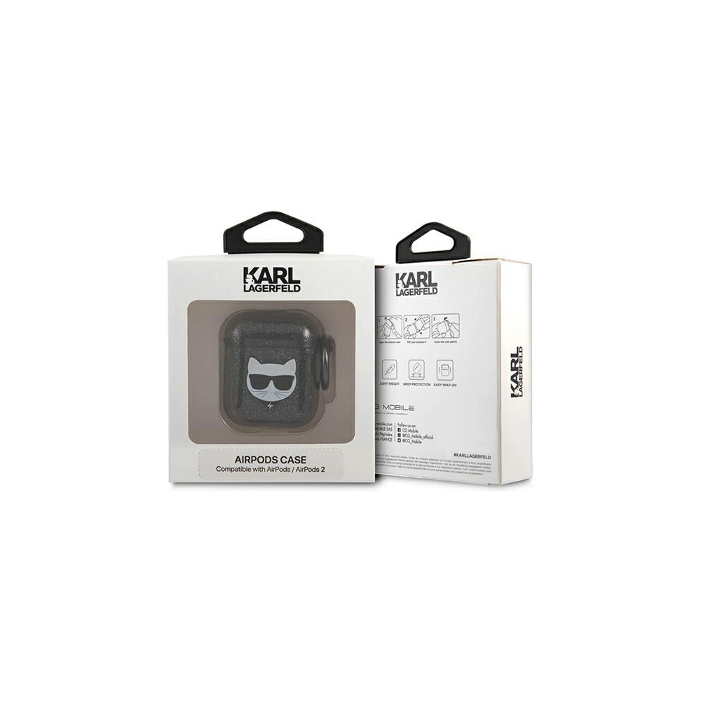 Hurtownia GSM - Etui Karl Lagerfeld KLA2UCHGK Apple AirPods kryt černý/black Glitter Choupette - KLD567BLK - {ean13} - Hurt