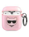 Etui Karl Lagerfeld KLA2UCHGP Apple AirPods kryt růžový/pink Glitter Choupette