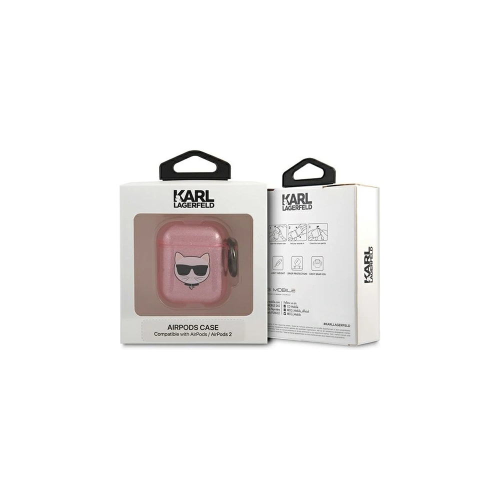 Hurtownia GSM - Etui Karl Lagerfeld KLA2UCHGP Apple AirPods kryt růžový/pink Glitter Choupette - KLD568PNK - {ean13} - Hurt