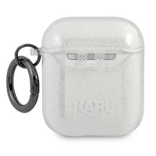 Etui Karl Lagerfeld KLA2UCHGS Apple AirPods cover srebrny/silver Glitter Choupette