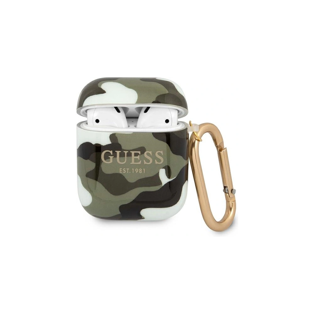Wholesale Guess GUA2UCAMA Apple AirPods cover khaki Camo Collection - GUE1092GRN - {ean13} - Hurt