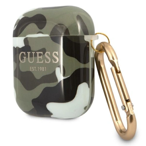 Etui Guess GUA2UCAMA Apple AirPods cover zielony/khaki Camo Collection