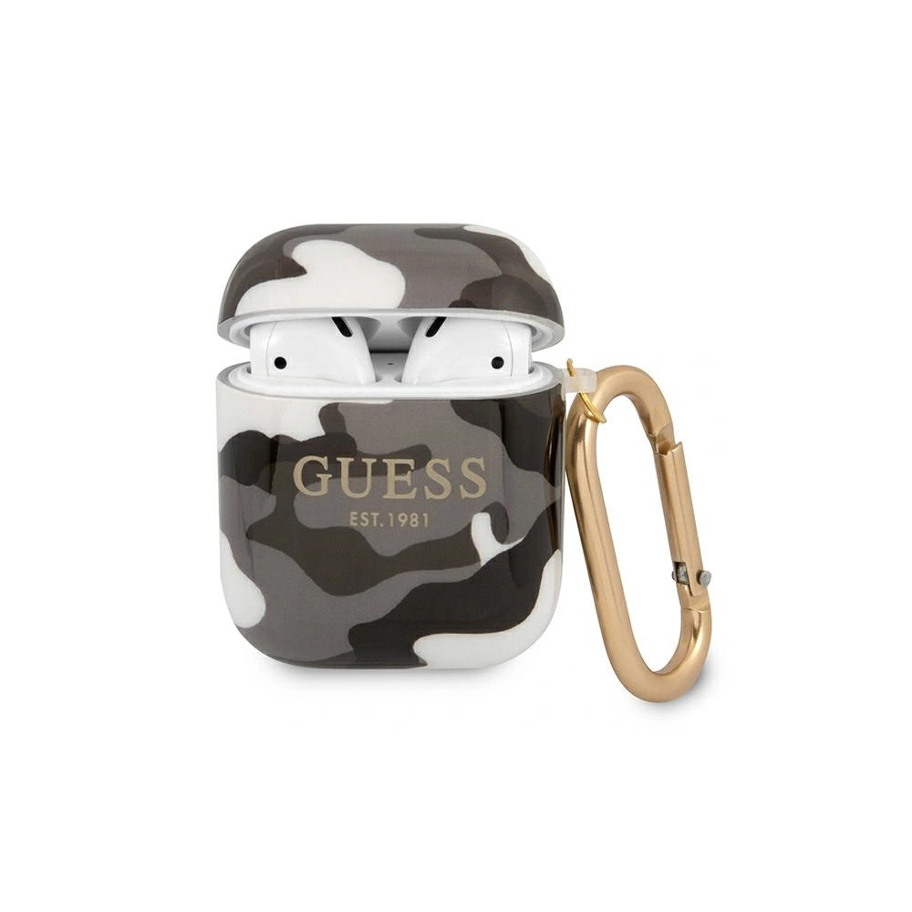 Hurtownia GSM - Etui Guess GUA2UCAMG Apple AirPods kryt černý/black Camo Collection - GUE1093BLK - {ean13} - Hurt