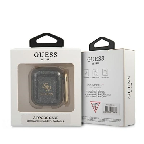 Etui Guess GUA2UCG4GK Apple AirPods cover czarny/black Glitter Collection