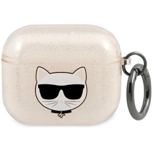 Hurtownia GSM - Etui Karl Lagerfeld KLA3UCHGD Apple AirPods 3 cover złoty/gold Glitter Choupette - KLD574GLD - {ean13} - Hurt