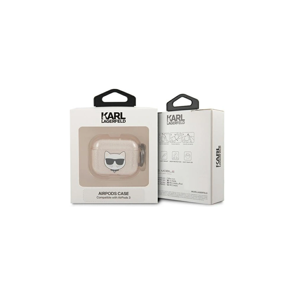 Wholesale Karl Lagerfeld KLA3UCHGD Apple AirPods 3 cover gold Glitter Choupette - KLD574GLD - {ean13} - Hurt