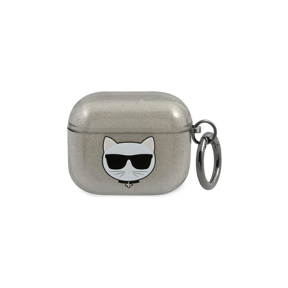 Wholesale Karl Lagerfeld KLA3UCHGK Apple AirPods 3 cover black Glitter Choupette - KLD575BLK - {ean13} - Hurt