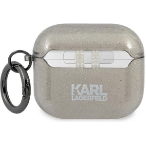 Karl Lagerfeld KLA3UCHGK Apple AirPods 3 cover black Glitter Choupette