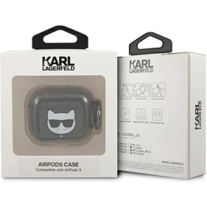 Etui Karl Lagerfeld KLA3UCHGK Apple AirPods 3 cover czarny/black Glitter Choupette