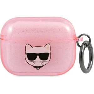 Karl Lagerfeld KLA3UCHGP Apple AirPods 3 cover pink Glitter Choupette