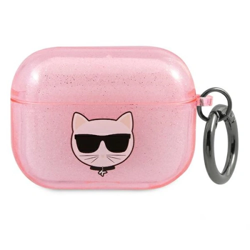 Etui Karl Lagerfeld KLA3UCHGP Apple AirPods 3 cover różowy/pink Glitter Choupette