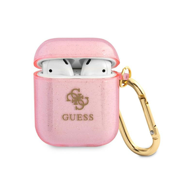 Hurtownia Guess - 3666339009939 - GUE1096PNK - Etui Guess GUA2UCG4GP Apple AirPods cover różowy/pink Glitter Collection - B2B homescreen