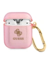 Etui Guess GUA2UCG4GP Apple AirPods cover różowy/pink Glitter Collection
