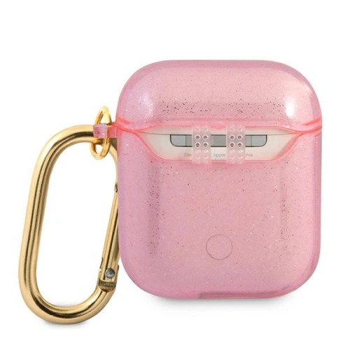 Etui Guess GUA2UCG4GP Apple AirPods cover różowy/pink Glitter Collection